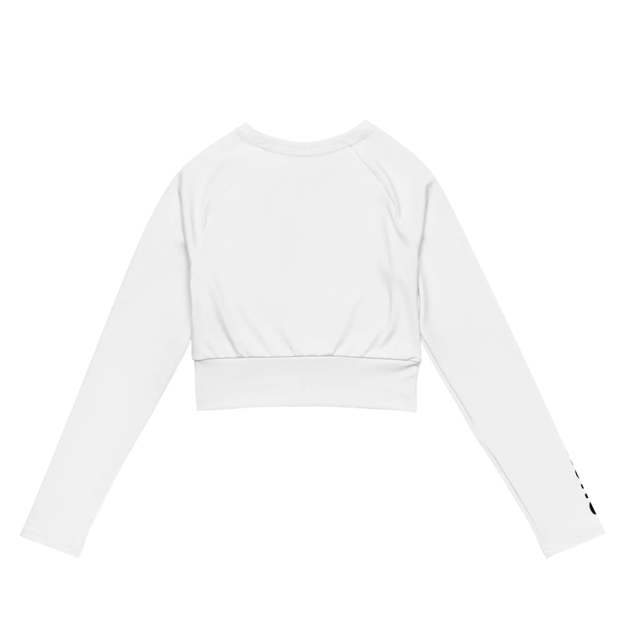 THE ESSENTIAL, SOFT AND STRETCHY, LONG SLEEVE FITTED CROP TOP WHITE