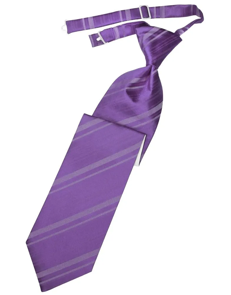 Wisteria Striped Satin Necktie